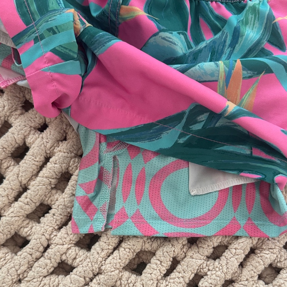 Tropical Print Pink Boys chubbies Drawstring Shorts - Picture 4 of 7